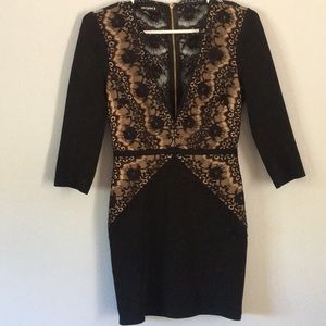 Bebe Lace Bodycon Mini Dress